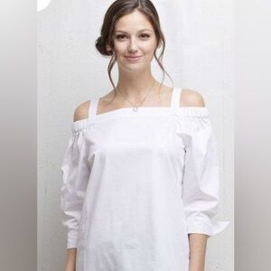 Tyler Boe French Blue Off-Shoulder Blouse